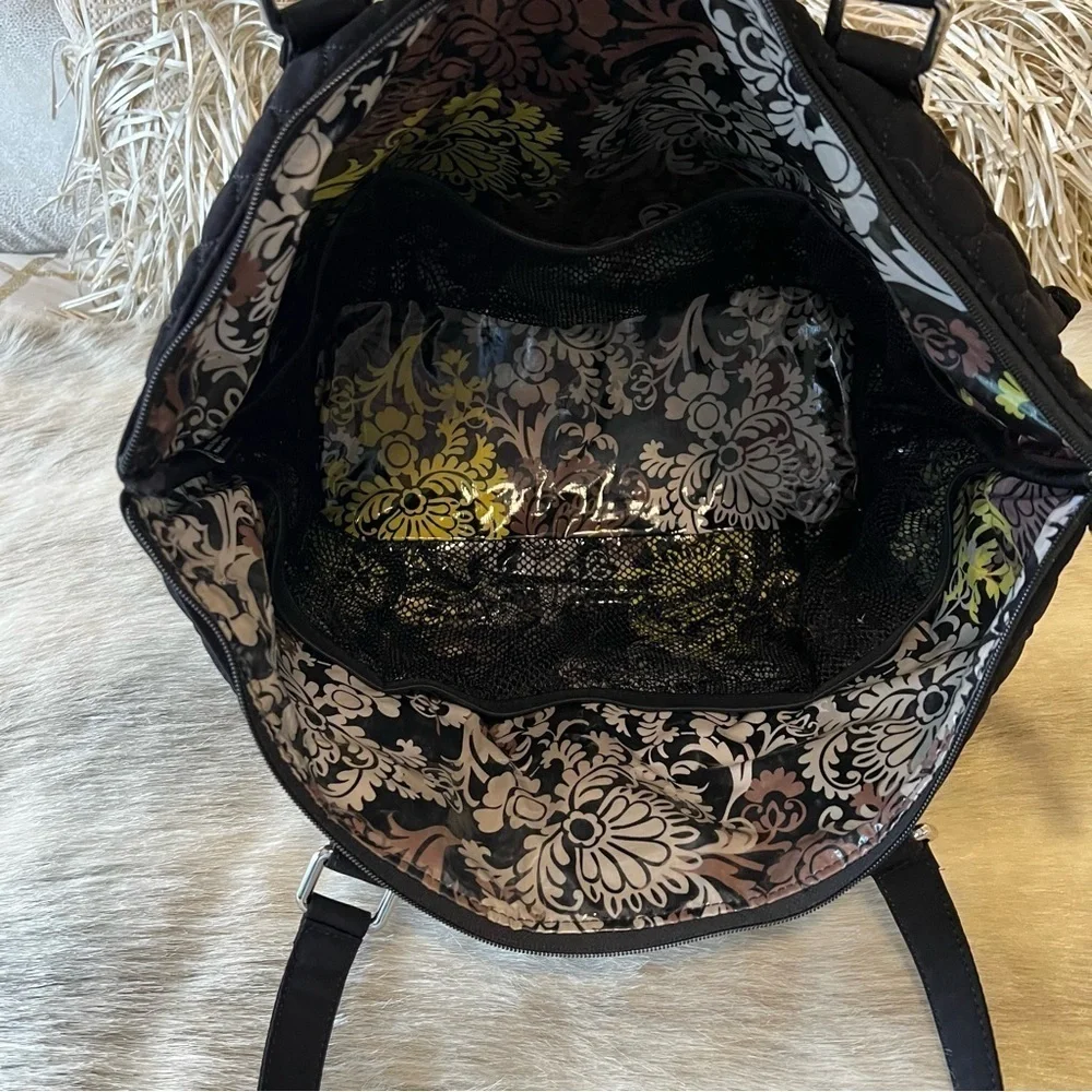 VERA BRADLEY Baroque 2010 Ultimate Baby Performance Twill Black Diaper Bag Pad